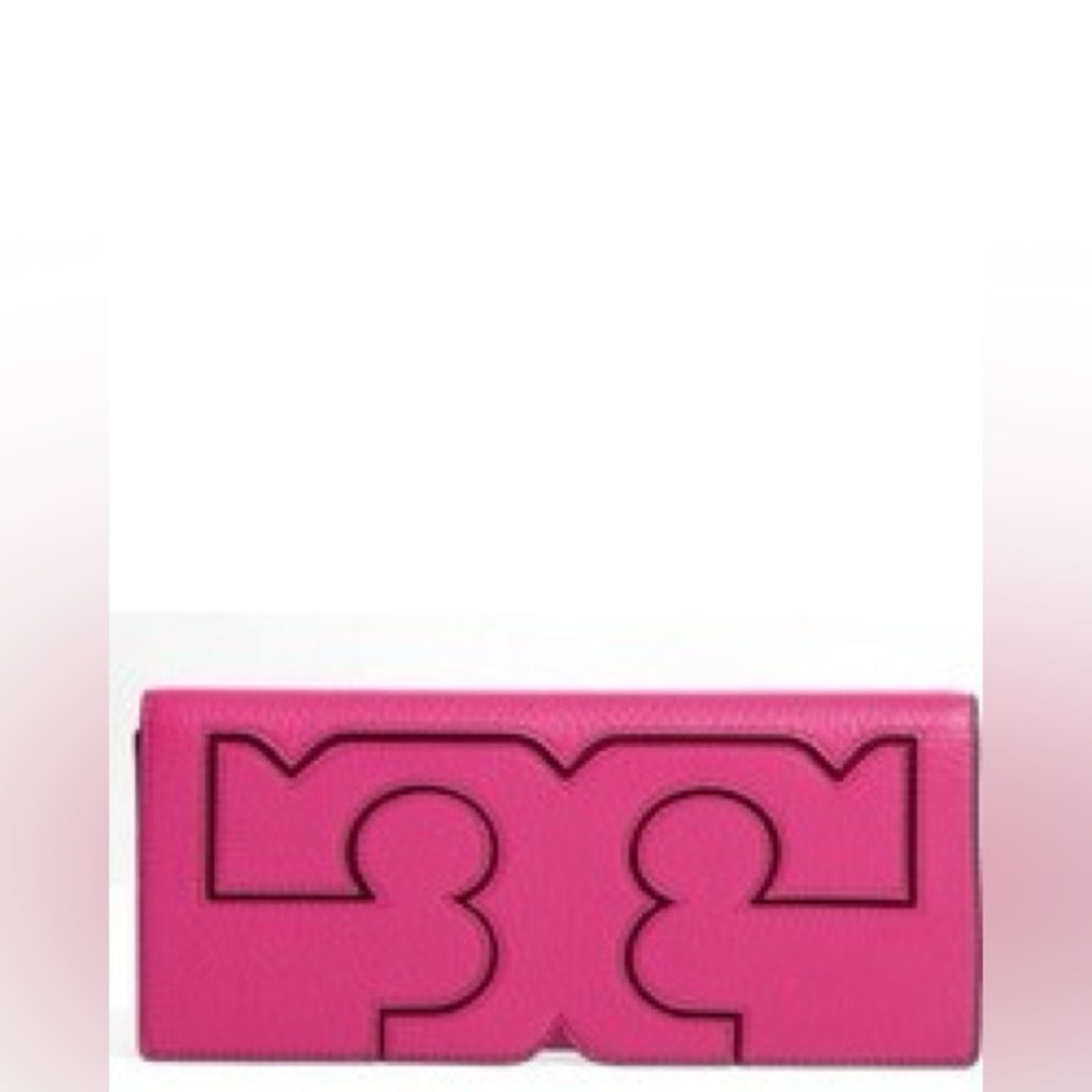 Pink Tory Burch Serif clutch